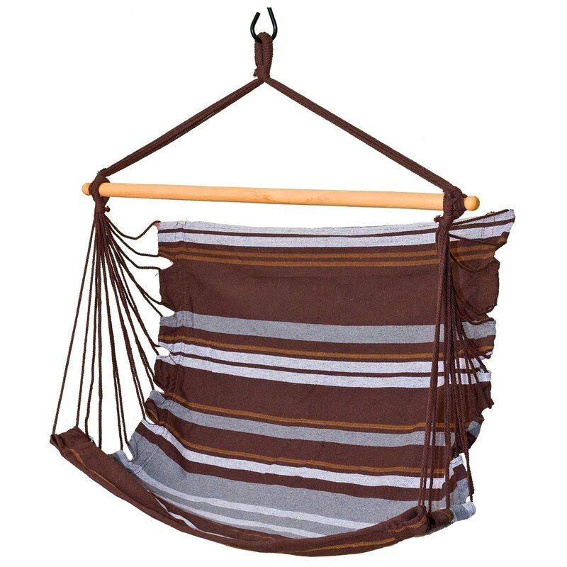 Fotel hamakowy podwieszany ROYOKAMP 1021058 100 x 100 cm Brązowo-szary