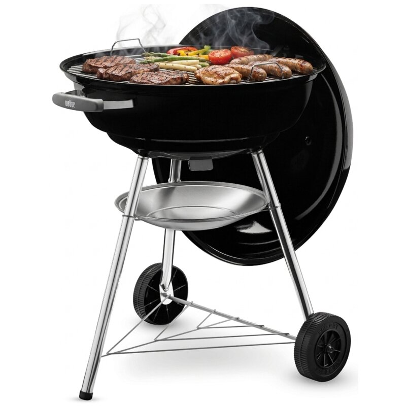 Grill ogrodowy węglowy WEBER Compact Kettle 1321004 Zamykany, na kółkach