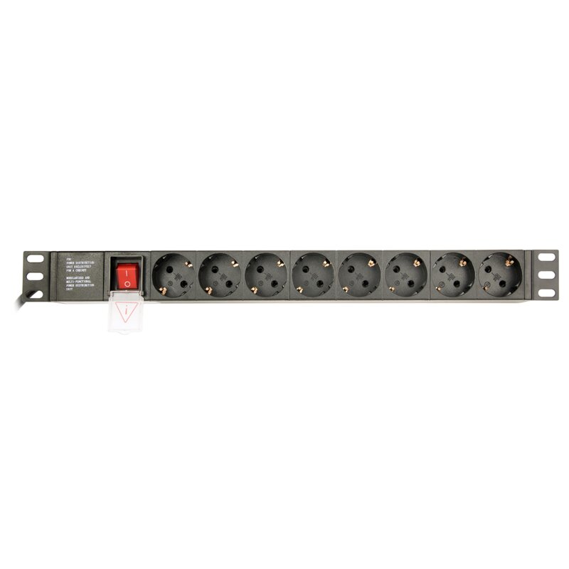 GEMBIRD LISTWA ZASILAJĄCA RACK 19" (PDU) 1U, 16A