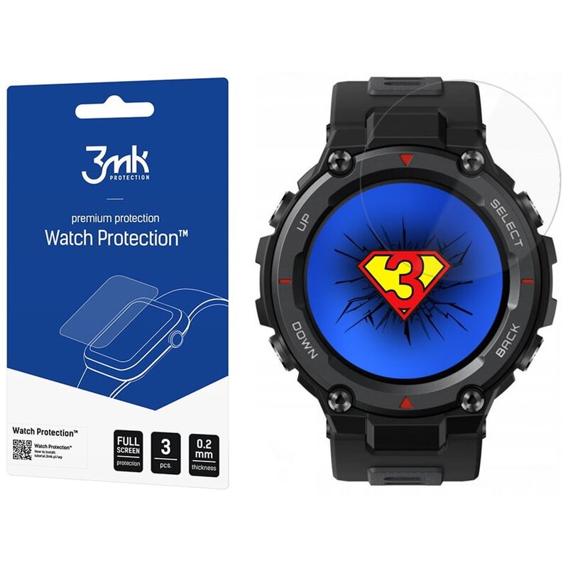 Szkło hybrydowe 3MK Watch Protection do Xiaomi Amazfit T-Rex Pro