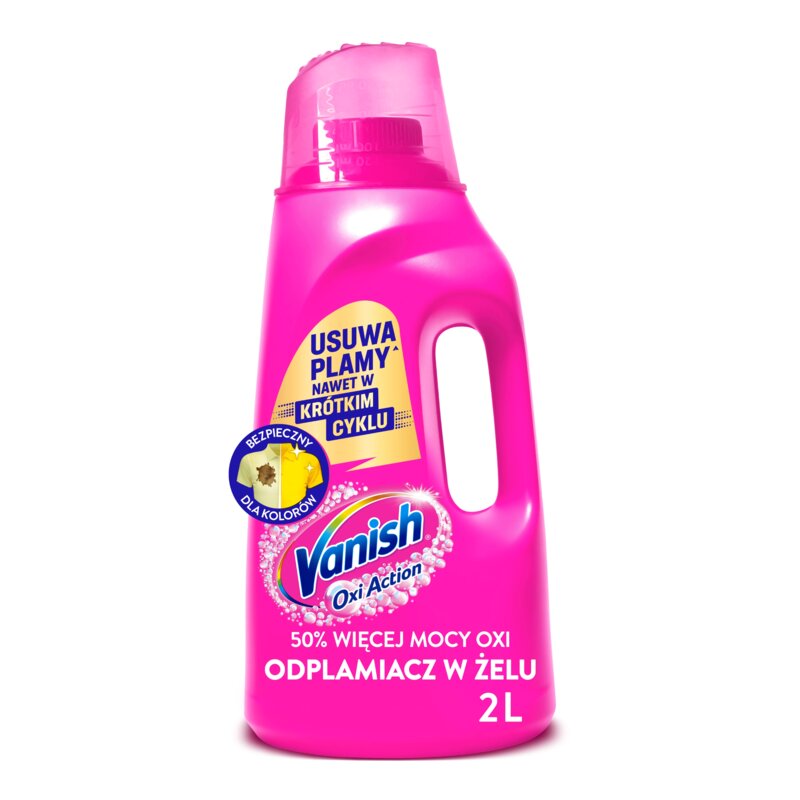 Odplamiacz do prania VANISH Oxi Action Różowy 2000 ml