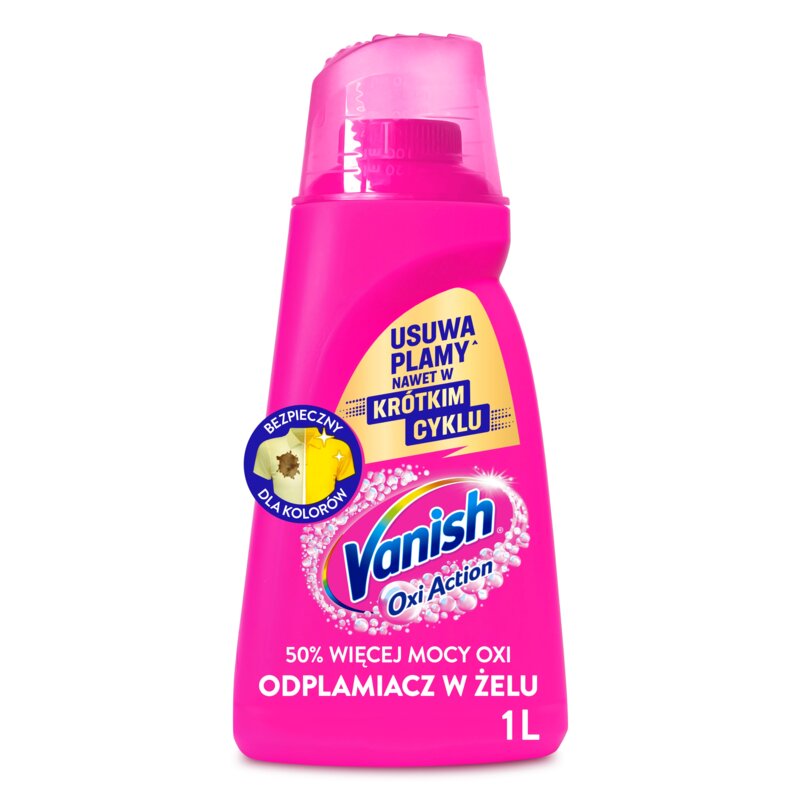 Odplamiacz do prania VANISH Oxi Action Różowy 1000 ml