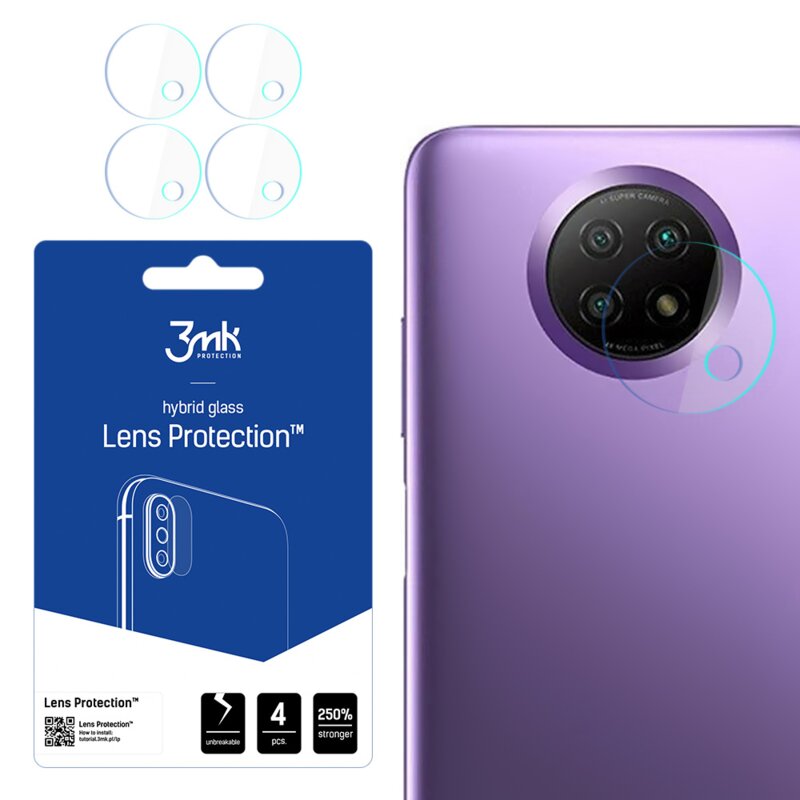 Szkło hybrydowe 3MK Lens Protection do Xiaomi Redmi Note 9 5G