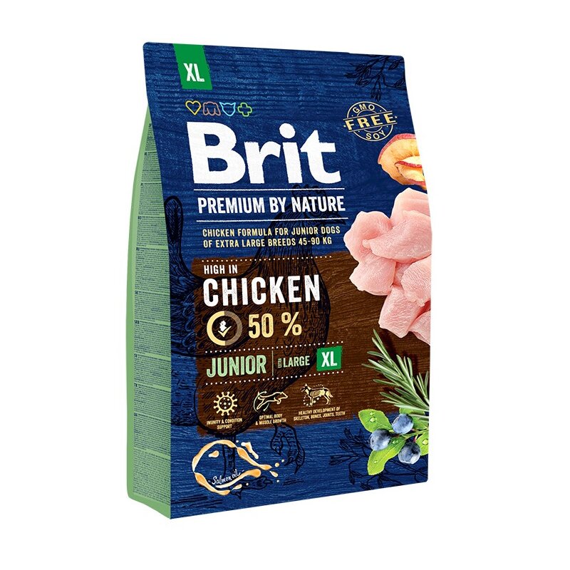 Karma dla psa BRIT Premium By Nature Junior Extra Large Kurczak 3 kg