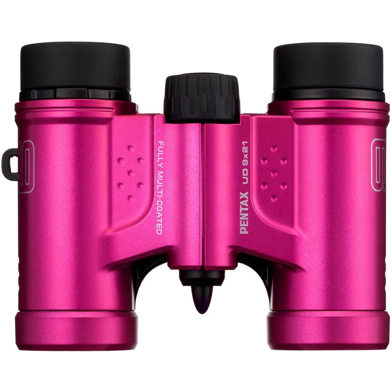 Lornetka PENTAX UD 9x21 Różowy, 9-krotne zbliżenie, kompaktowe rozmiary, pryzmat dachowy