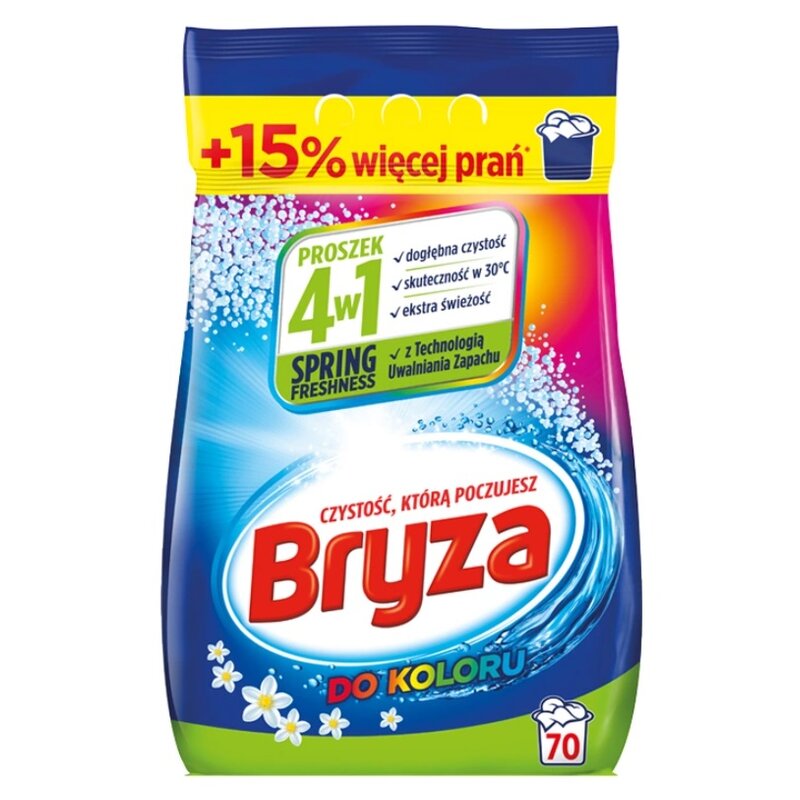 Proszek do prania BRYZA 4w1 Spring Freshness Color 4.55 kg do kolorowych tkanin
