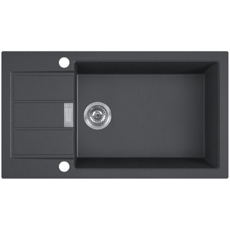 Zlewozmywak jednokomorowy z ociekaczem FRANKE Sirius S2D Slim 611-78 XL 143.0618.646 Onyx 43.5x78