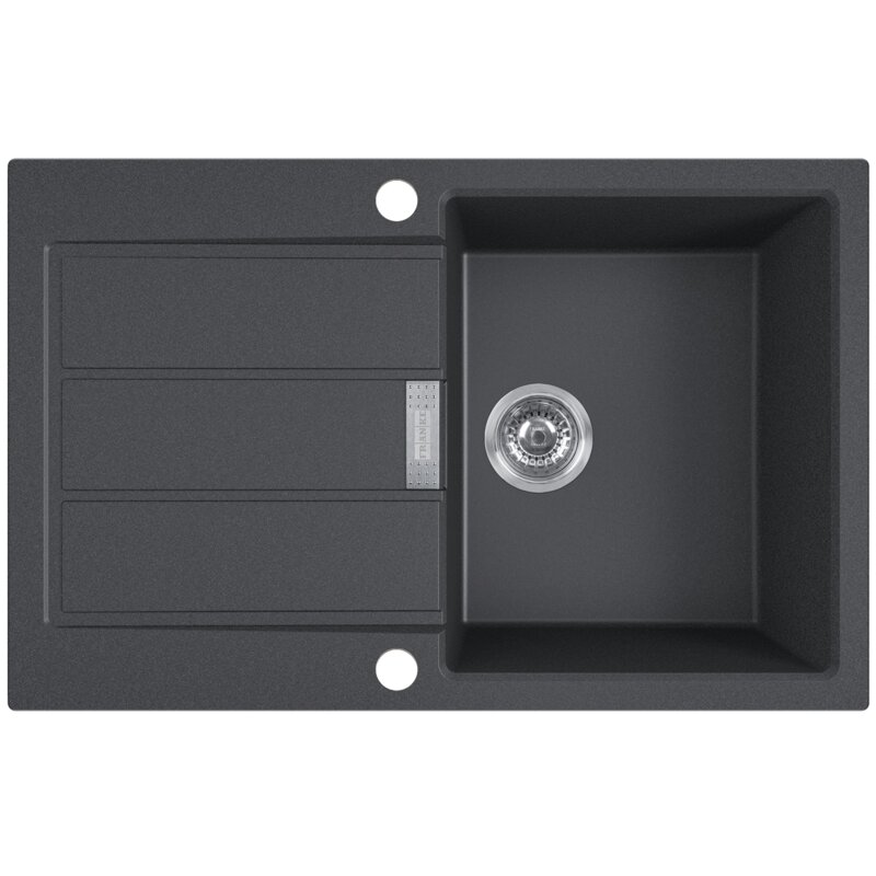 Zlewozmywak jednokomorowy z ociekaczem FRANKE Sirius 2.0 S2D 611-78 143.0612.629 Onyx 50x78