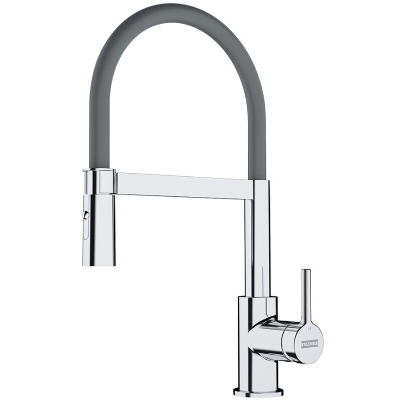 Bateria kuchenna stojąca FRANKE Lina semi-pro z wyciąganą wylewką Chrom/szary 115.0626.087