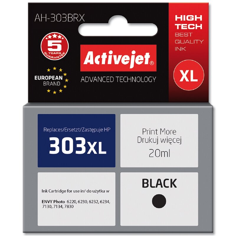 ActiveJet AH-303BRX (zamiennik 303XL) Czarny 20 ml