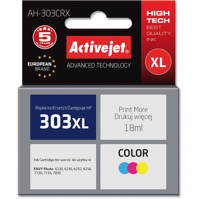 ActiveJet AH-303CRX (zamiennik 303XL) Kolor 18 ml