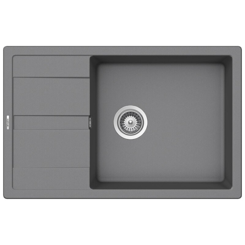 Zlewozmywak jednokomorowy z ociekaczem SCHOCK Manhattan D-100LS Croma 50x78