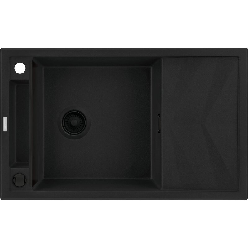 Zlewozmywak jednokomorowy z ociekaczem DEANTE Magnetic ZRM-N113 Czarny 50x82