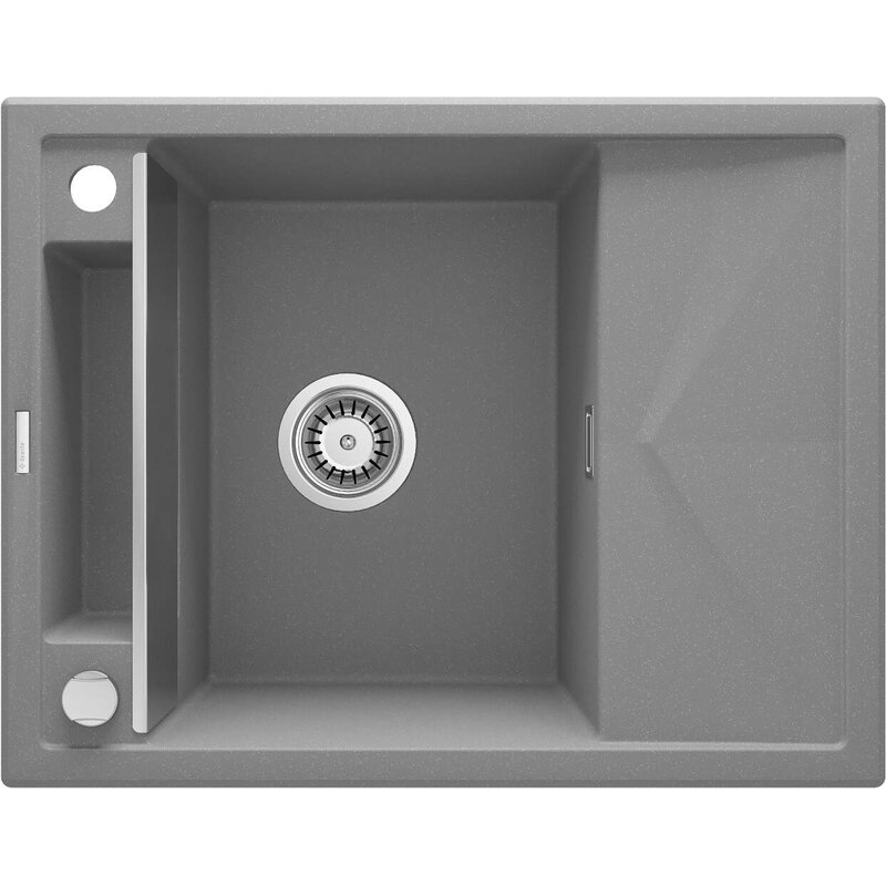 Zlewozmywak jednokomorowy z ociekaczem DEANTE Magnetic ZRM S11A Szary metalik 50x64