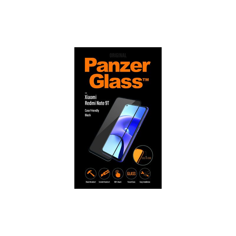 Szkło hartowane PANZERGLASS do Xiaomi Redmi Note 9T Czarny