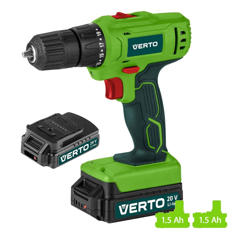 Wiertarko-wkrętarka VERTO 50G291 zestaw akumulatorów