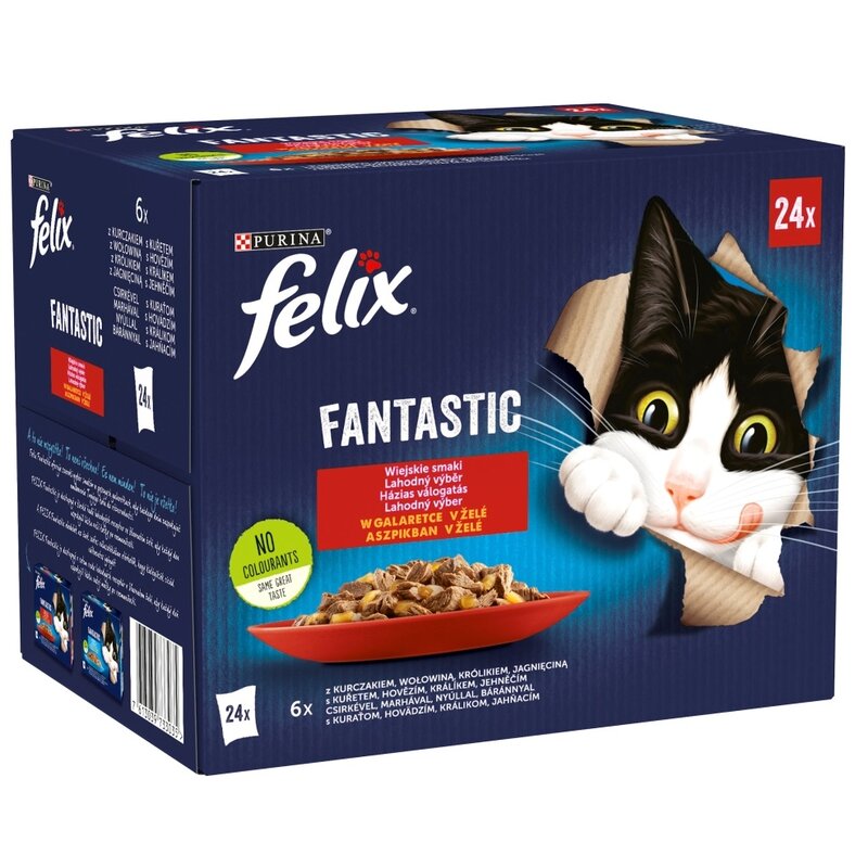 Karma dla kota FELIX Fantastic Wiejskie smaki (24 x 85 g)