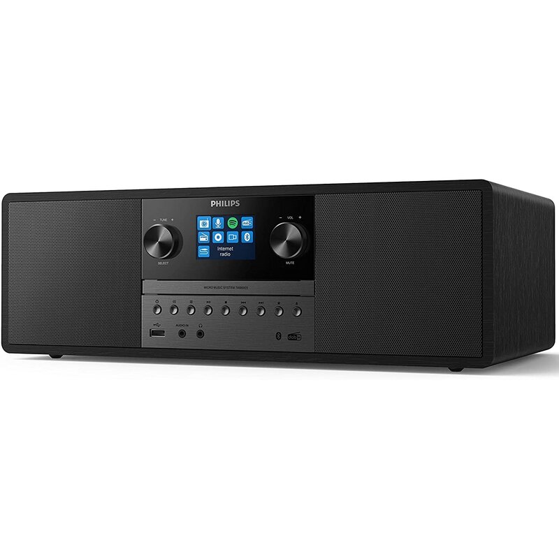 Wieża PHILIPS TAM6805/10 Czarna, Odtw.CD, Wi-Fi, BT, Spotify Connect, Radio Internetowe, Tuner DAB+, Wejście USB