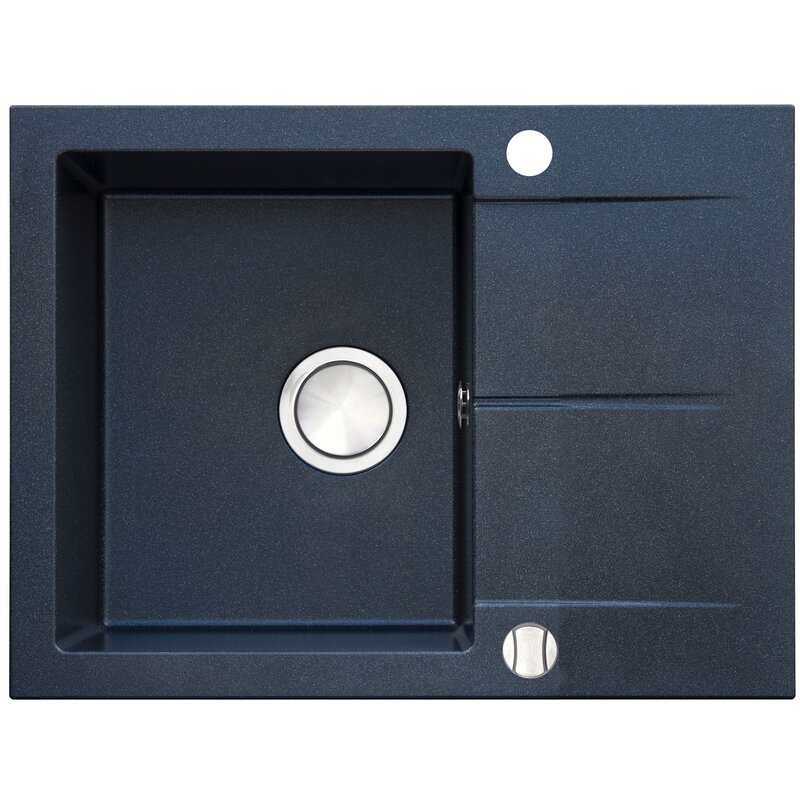 Zlewozmywak jednokomorowy z ociekaczem BERG Hobart Brq1411A 1.0  Onyx 50x59