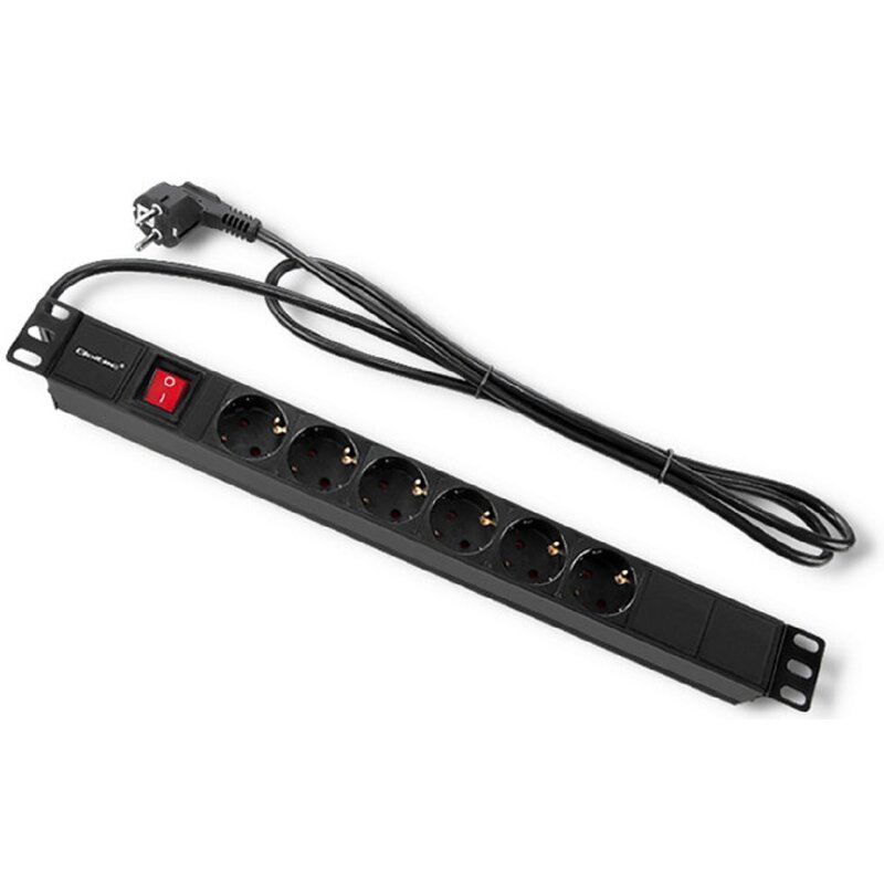 Listwa QOLTEC Rack 54468 (2 m) Czarny
