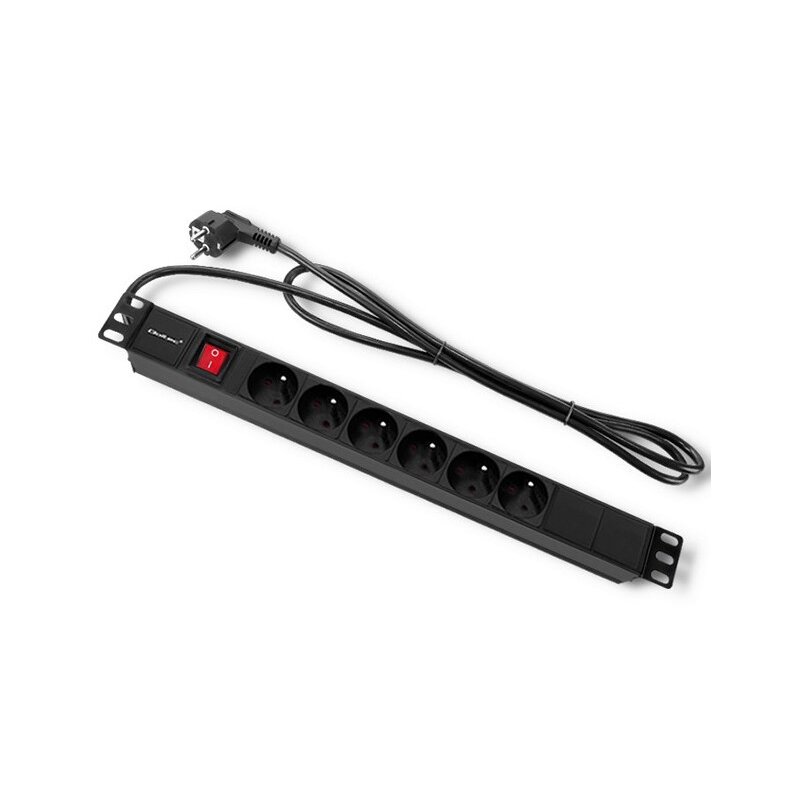 Listwa QOLTEC Rack 54470 (2 m) Czarny