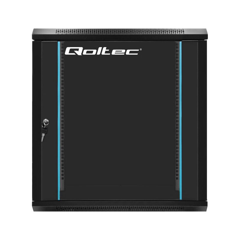 Szafa RACK QOLTEC 19" 12U 54464 600 x 450 mm, Wisząca Czarny