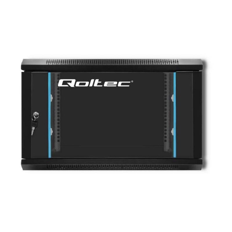 Szafa RACK QOLTEC 19" 6U 600 x 600 mm, Wisząca Czarny