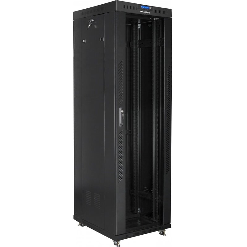 Szafa RACK LANBERG 19" 42U FF01-6842-12BL 600 x 800 mm, Stojąca Czarny