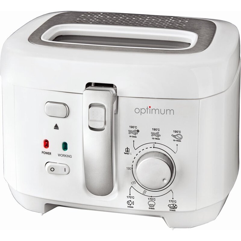 Frytkownica OPTIMUM FT-2507 Biały 2.5l z okienkiem do obserwacji postępów gotowania