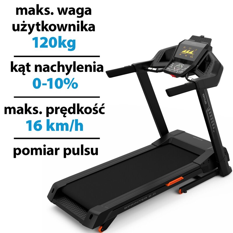 Bieżnia elektryczna KETTLER Axos Sprinter 2.0 1470W 16km/h