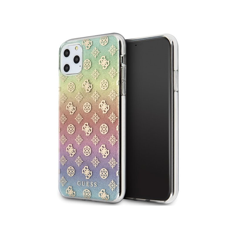 Etui GUESS 4G Peony do Apple iPhone 11 Pro Max Tęczowy