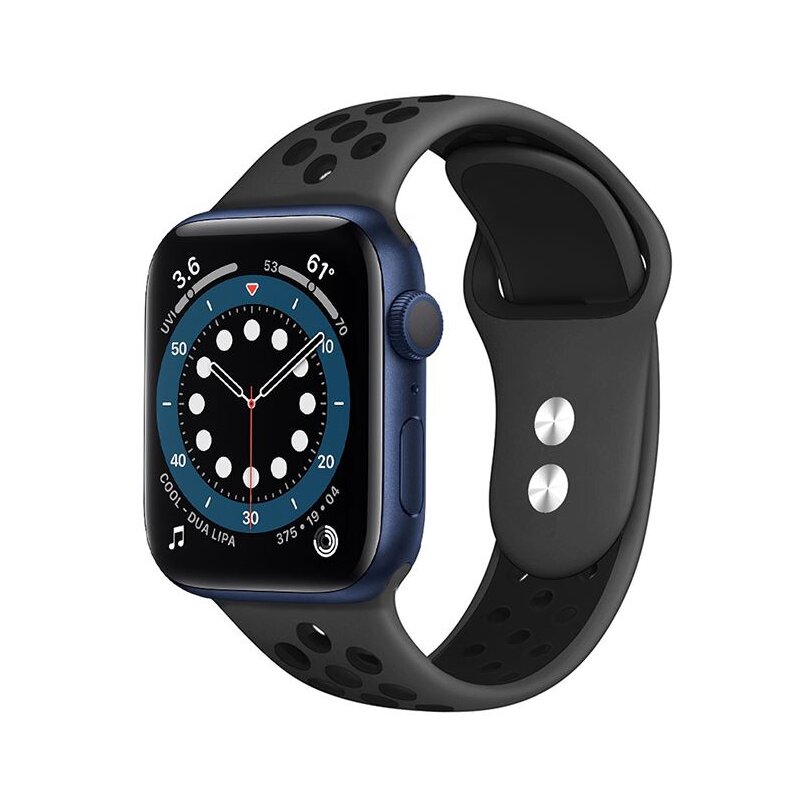 Pasek CRONG Duo Sport do Apple Watch do koperty 44/45/46/49mm Szaro-czarny