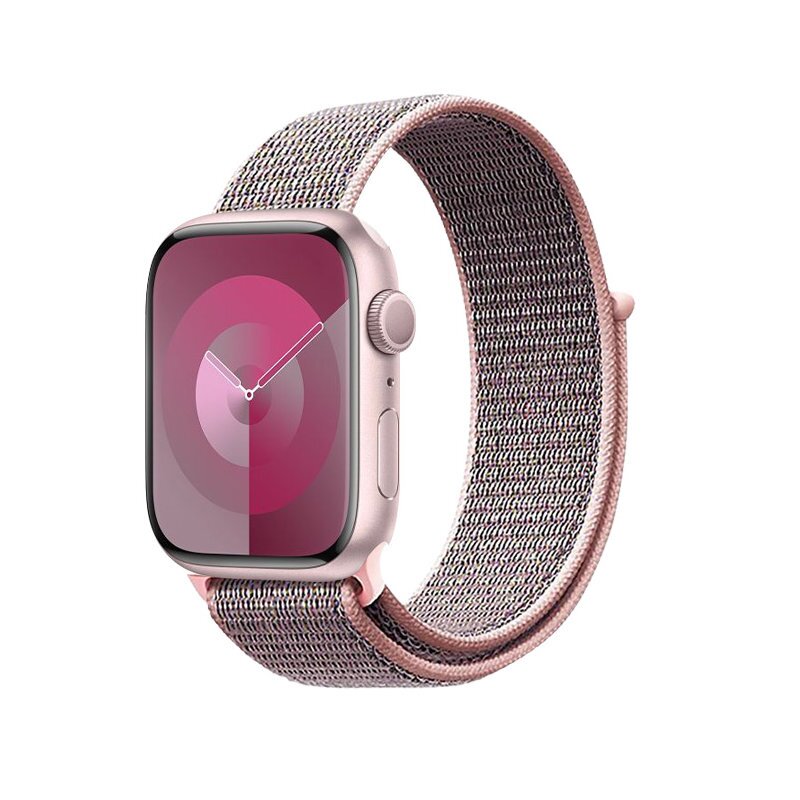 Pasek CRONG Nylon do Apple Watch (38/40/41/42mm) Jasnoróżowy