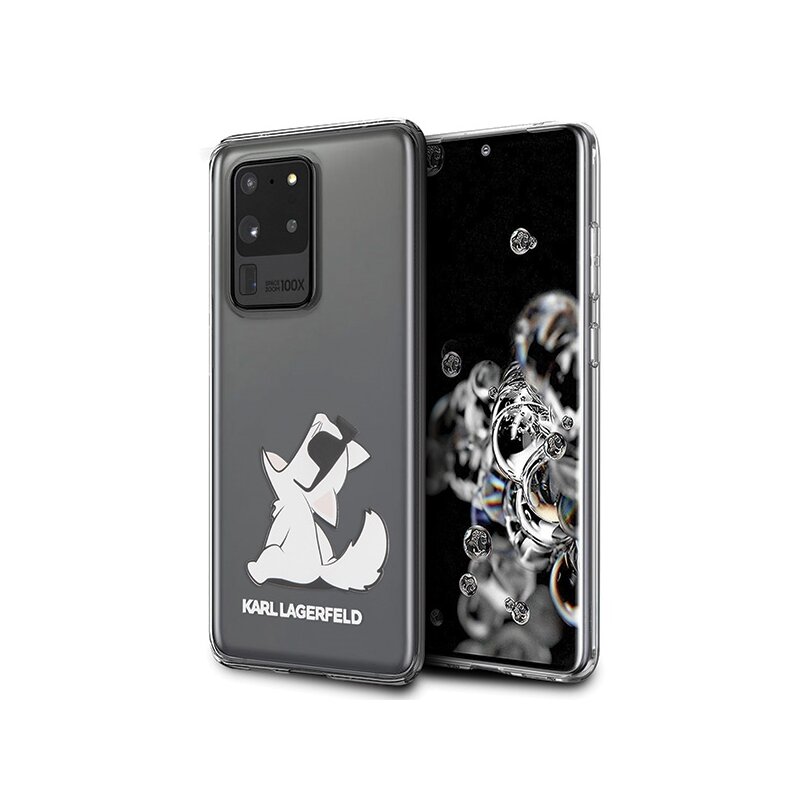 Etui KARL LAGERFELD Choupette Fun Sunglasses do Samsung Galaxy S20 Ultra Przezroczysty