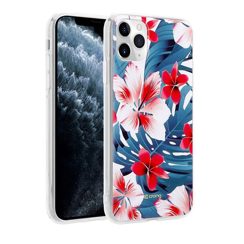 Etui CRONG Flower Case do Apple iPhone 11 Pro Niebieski Kwiaty