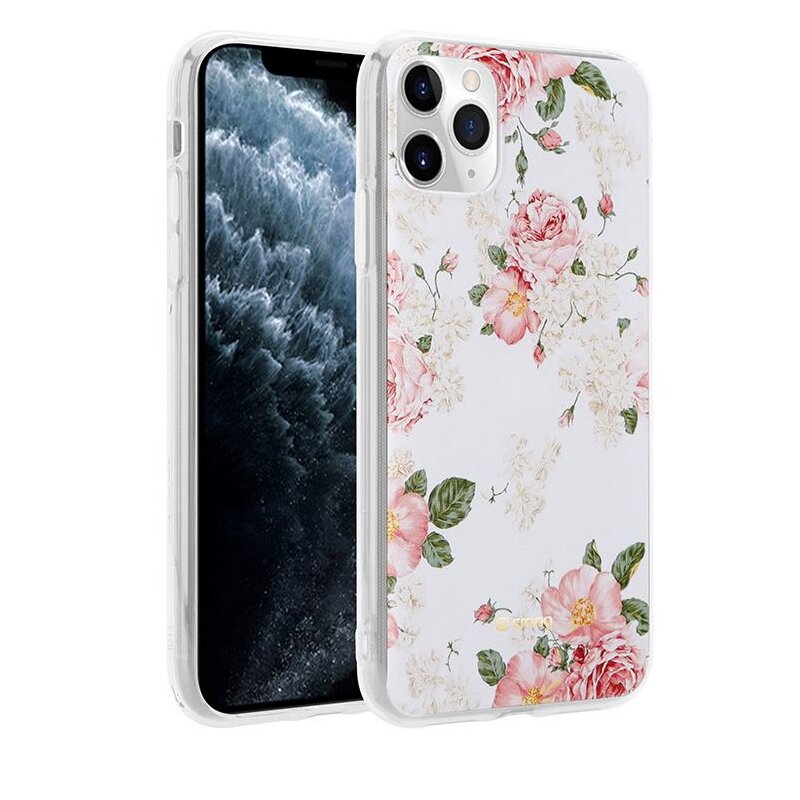 Etui CRONG Flower Case do Apple iPhone 11 Pro Biały Kwiaty