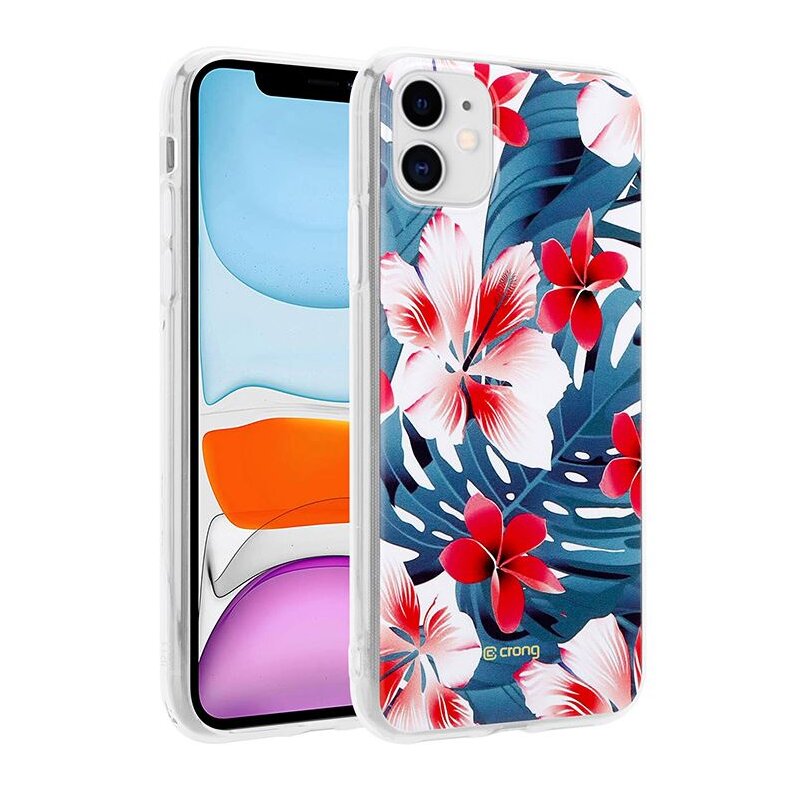 Etui CRONG Flower Case do Apple iPhone 11 Niebieski Kwiaty
