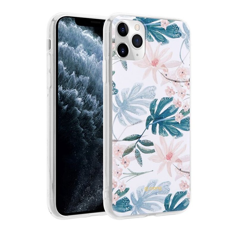 Etui CRONG Flower Case do Apple iPhone 11 Pro Biały Kwiaty