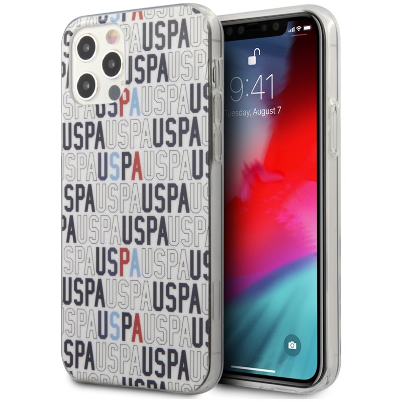 Etui US POLO ASSN Logo Mania Collection do Apple iPhone 12 Pro Max Biały