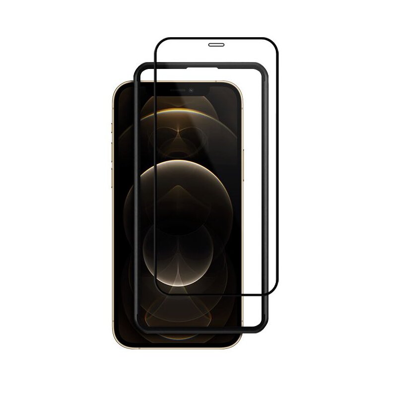 Szkło hartowane CRONG Anti-Bacterial 3D Armour do iPhone 12 Pro Max + ramka instalacyjna