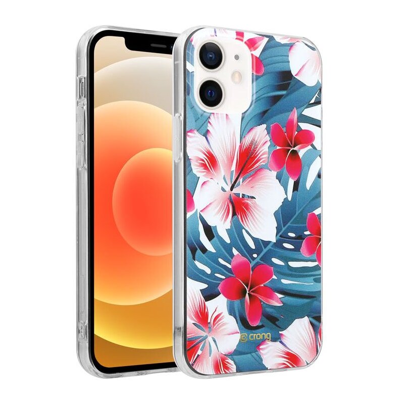 Etui CRONG Flower Case do Apple iPhone 12/12 Pro Zielony