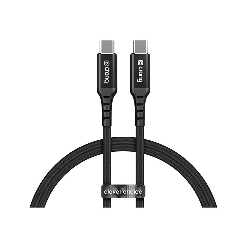Kabel USB-C - USB-C CRONG Armor Link 1,5 m Czarny