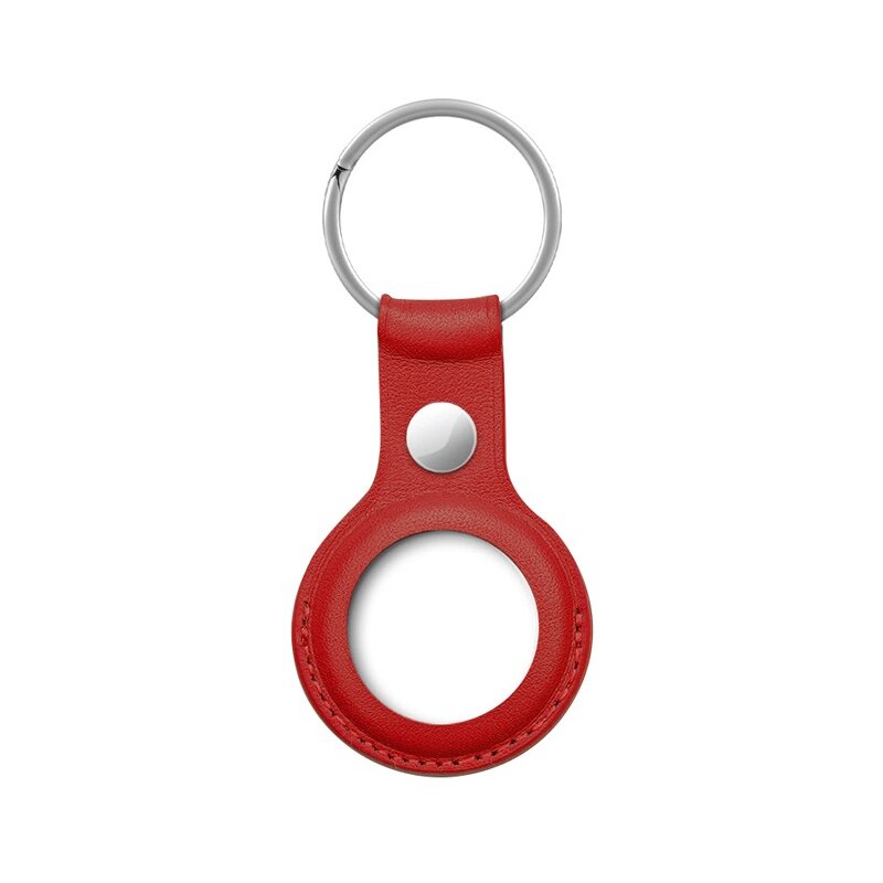 Brelok CRONG Leather Case Key Ring do Apple AirTag 1/2 Czerwony