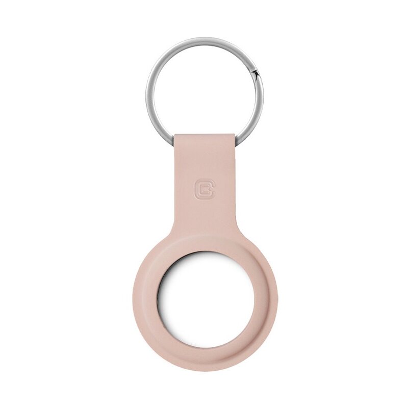 Brelok CRONG Silicone Case Key Ring do Apple AirTag 1/2 Piaskowy róż