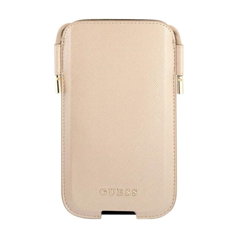 Etui GUESS Saffiano Pouch 6.1" Złoty