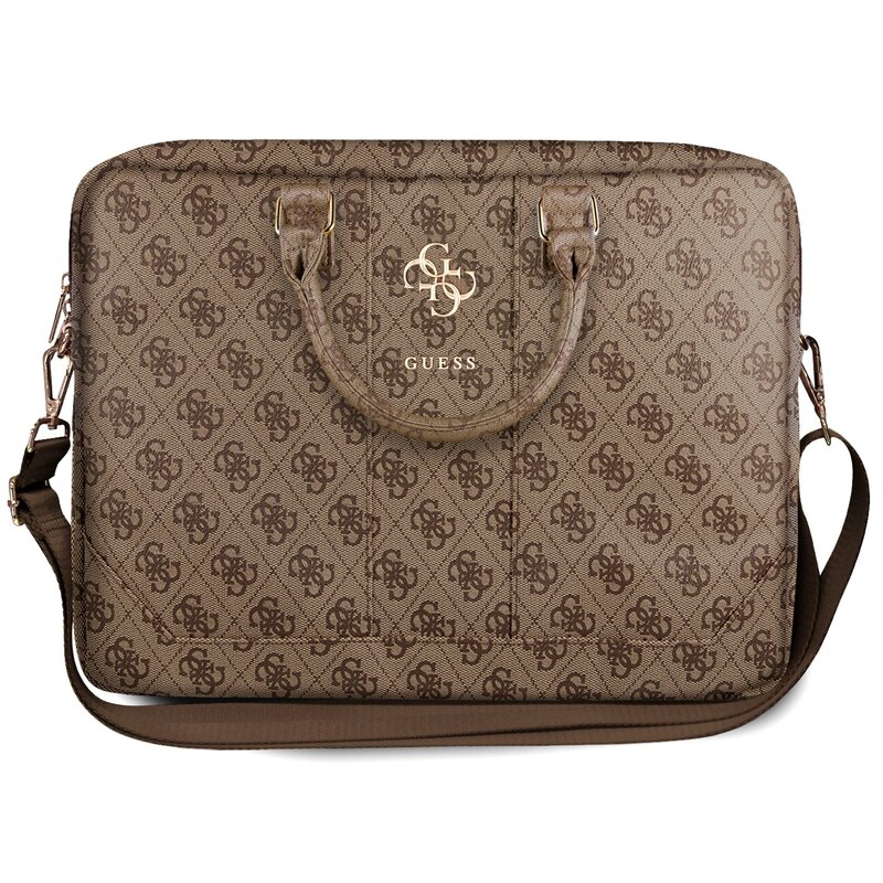 Torba na laptopa GUESS 4G Uptown 16 cali Brązowy