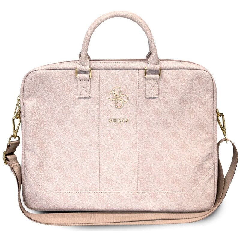 Torba na laptopa GUESS 4G Big Logo 16 cali Różowy