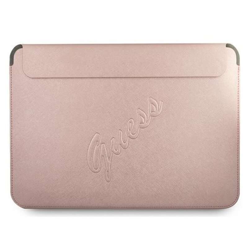 Guess GUCS13PUSASPI Saffiano Script  Różowy