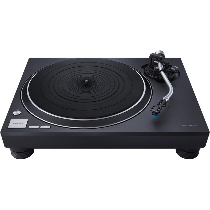 Gramofon TECHNICS SL-100C Czarny, Manualny, Napęd bezpośredni, Pokrywa w zestawie, Prędkość odtw. 33 1/3,45,78 obr./min