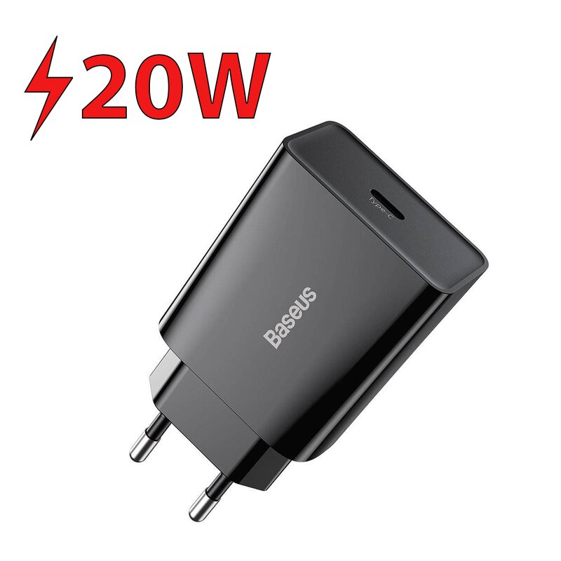 Ładowarka sieciowa BASEUS Speed Mini Quick Charger 20W Czarny ładowarka do telefonu USB-C